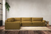 Nkuku MAKE TO ORDER Guddu Grand Left Hand Corner Sofa - Recycled Cotton Ochre