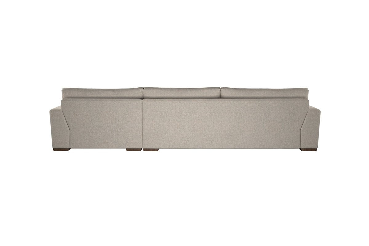 Nkuku MAKE TO ORDER Guddu Grand Right Hand Chaise Sofa - Brera Linen Dusk