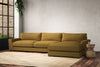 Nkuku MAKE TO ORDER Guddu Grand Right Hand Chaise Sofa - Recycled Cotton Ochre