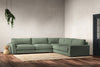 Nkuku MAKE TO ORDER Guddu Grand Right Hand Corner Sofa - Brera Linen Jade