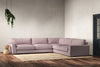 Nkuku MAKE TO ORDER Guddu Grand Right Hand Corner Sofa - Recycled Cotton Lavender