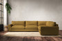 Nkuku MAKE TO ORDER Guddu Grand Right Hand Corner Sofa - Recycled Cotton Ochre