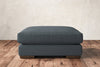 Nkuku MAKE TO ORDER Guddu Large Footstool - Brera Linen Dusk