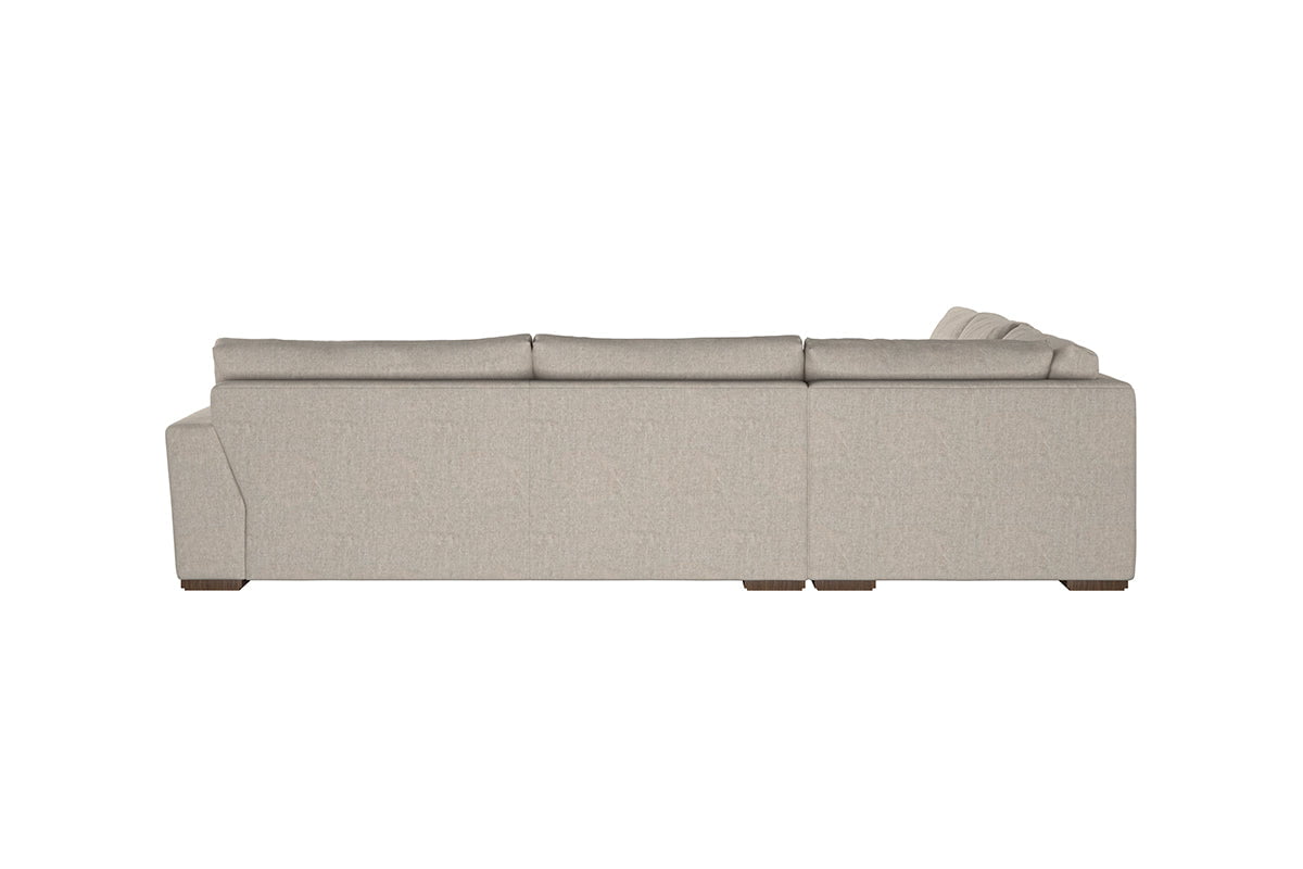 Nkuku MAKE TO ORDER Guddu Large Left Hand Corner Sofa - Brera Linen Charcoal