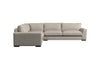 Nkuku MAKE TO ORDER Guddu Large Left Hand Corner Sofa - Brera Linen Granite