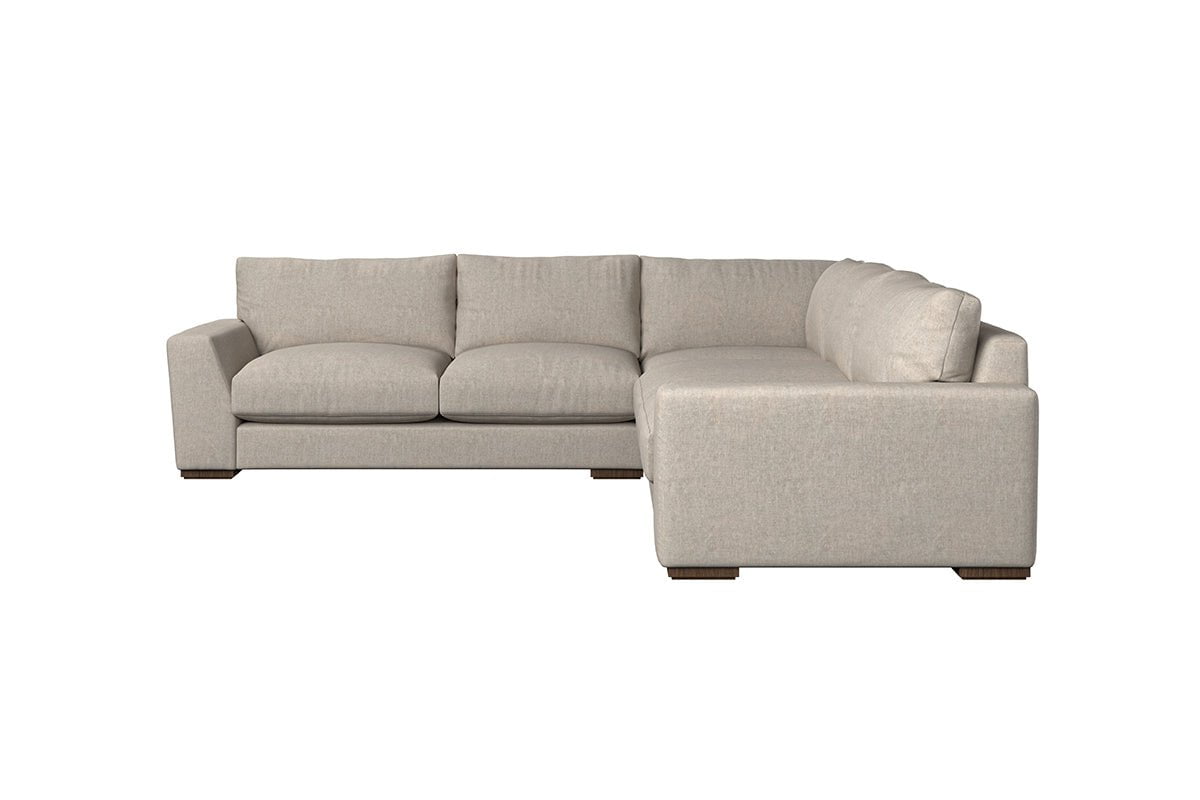 Nkuku MAKE TO ORDER Guddu Large Left Hand Corner Sofa - Brera Linen Granite