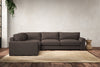 Nkuku MAKE TO ORDER Guddu Large Left Hand Corner Sofa - Recycled Cotton Mocha