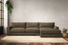 Nkuku MAKE TO ORDER Guddu Large Right Hand Chaise Sofa - Brera Linen Chesnut