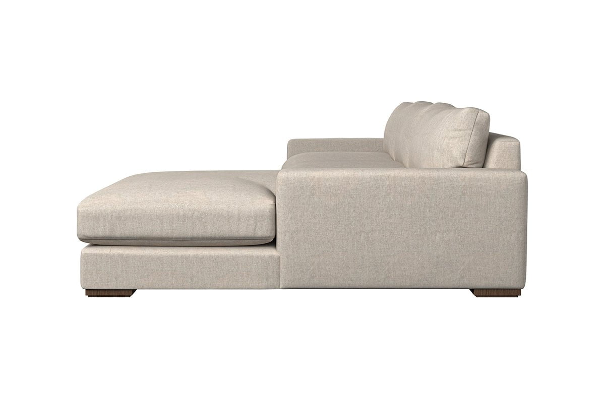 Nkuku MAKE TO ORDER Guddu Large Right Hand Chaise Sofa - Brera Linen Dusk