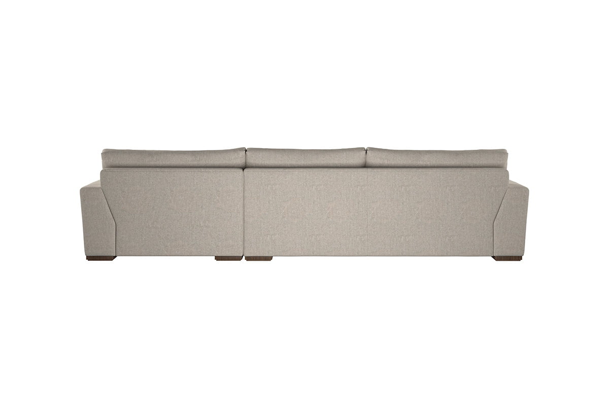 Nkuku MAKE TO ORDER Guddu Large Right Hand Chaise Sofa - Brera Linen Smoke