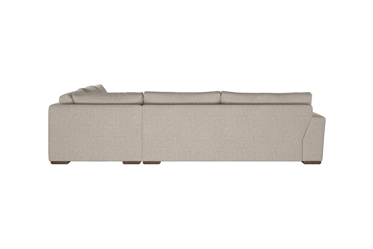 Nkuku MAKE TO ORDER Guddu Large Right Hand Corner Sofa - Brera Linen Granite