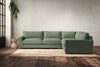 Nkuku MAKE TO ORDER Guddu Large Right Hand Corner Sofa - Brera Linen Jade