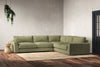 Nkuku MAKE TO ORDER Guddu Large Right Hand Corner Sofa - Brera Linen Sage