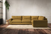 Nkuku MAKE TO ORDER Guddu Large Right Hand Corner Sofa - Recycled Cotton Ochre