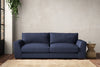 nkuku MAKE TO ORDER Guddu Large Sofa - Recycled Cotton Navy