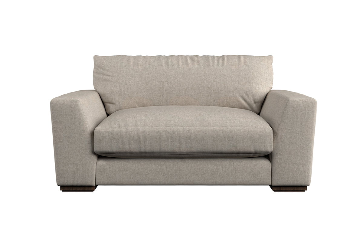 nkuku MAKE TO ORDER Guddu Love Seat - Brera Linen Charcoal