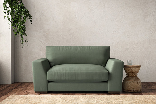 nkuku MAKE TO ORDER Guddu Love Seat - Brera Linen Jade