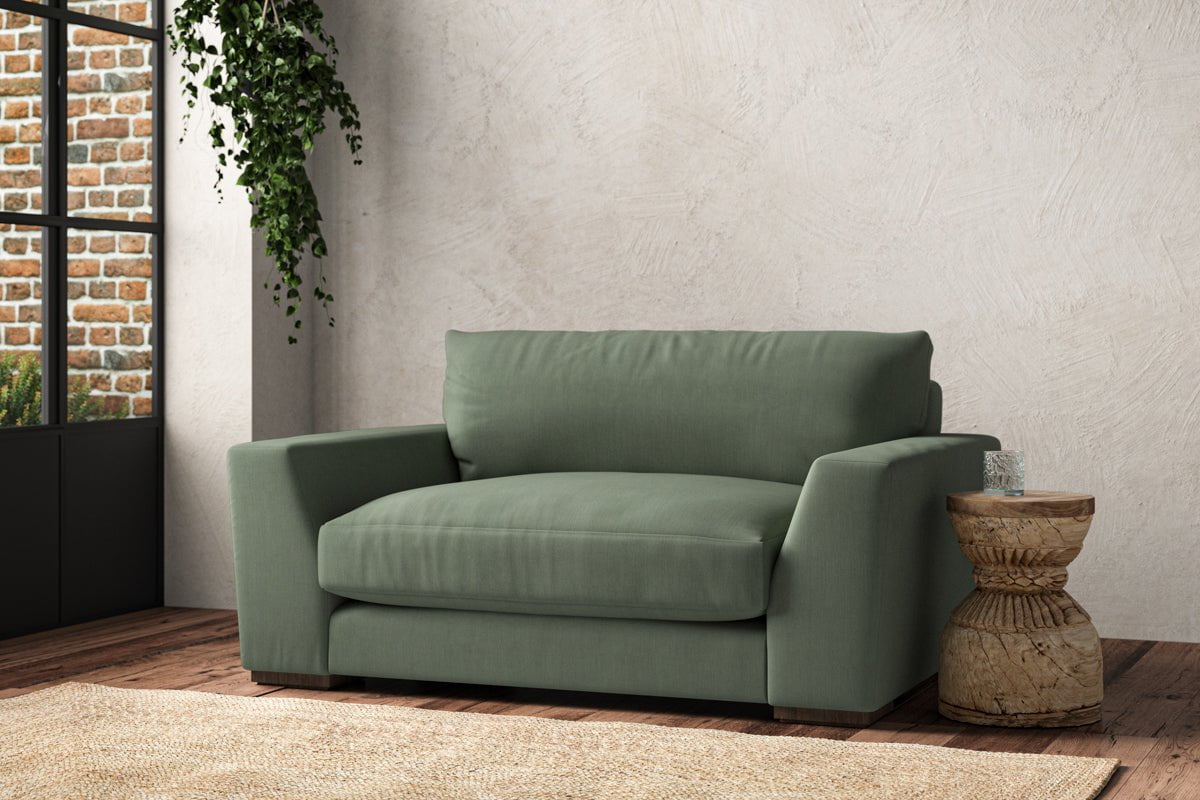 nkuku MAKE TO ORDER Guddu Love Seat - Brera Linen Jade