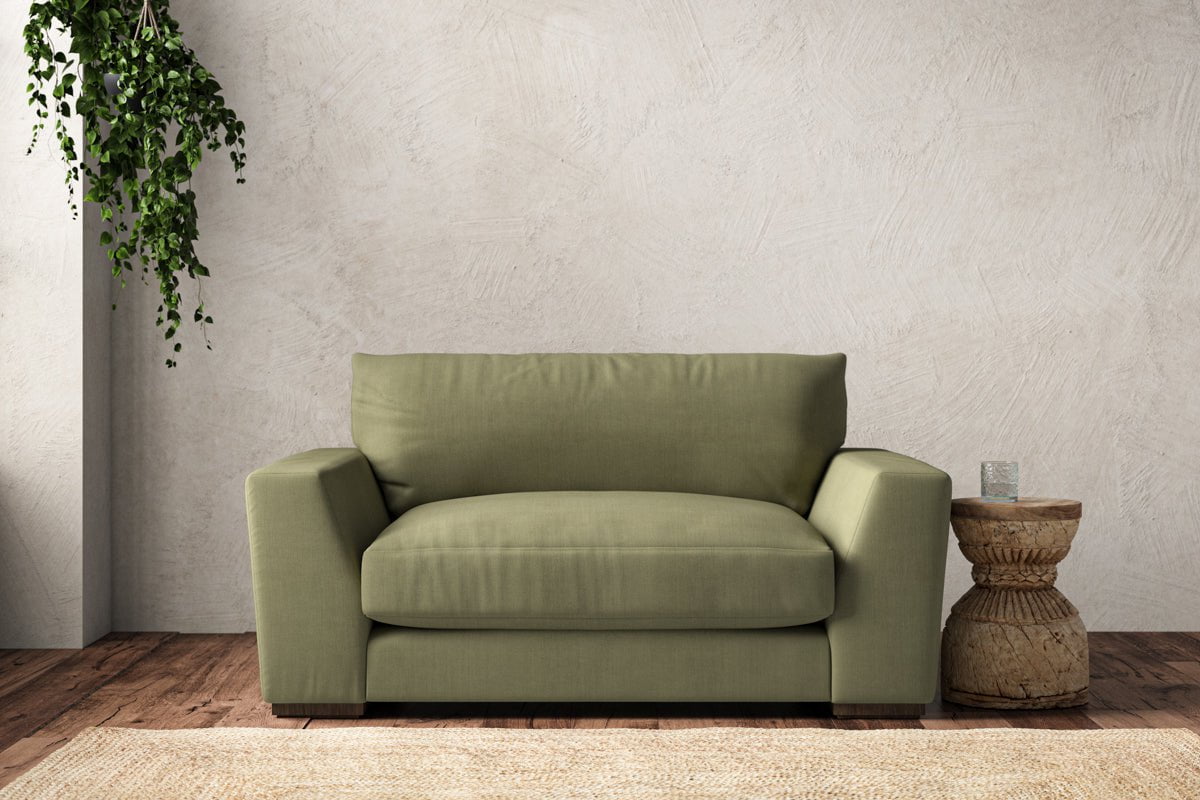 nkuku MAKE TO ORDER Guddu Love Seat - Brera Linen Sage