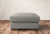 Nkuku MAKE TO ORDER Guddu Medium Footstool - Brera Linen Smoke