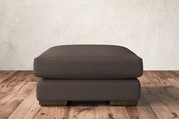 Nkuku MAKE TO ORDER Guddu Medium Footstool - Recycled Cotton Mocha