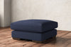 Guddu Medium Footstool - Recycled Cotton Navy