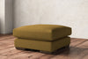 Nkuku MAKE TO ORDER Guddu Medium Footstool - Recycled Cotton Ochre