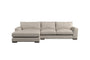 Nkuku MAKE TO ORDER Guddu Medium Left Hand Chaise Sofa - Brera Linen Jade