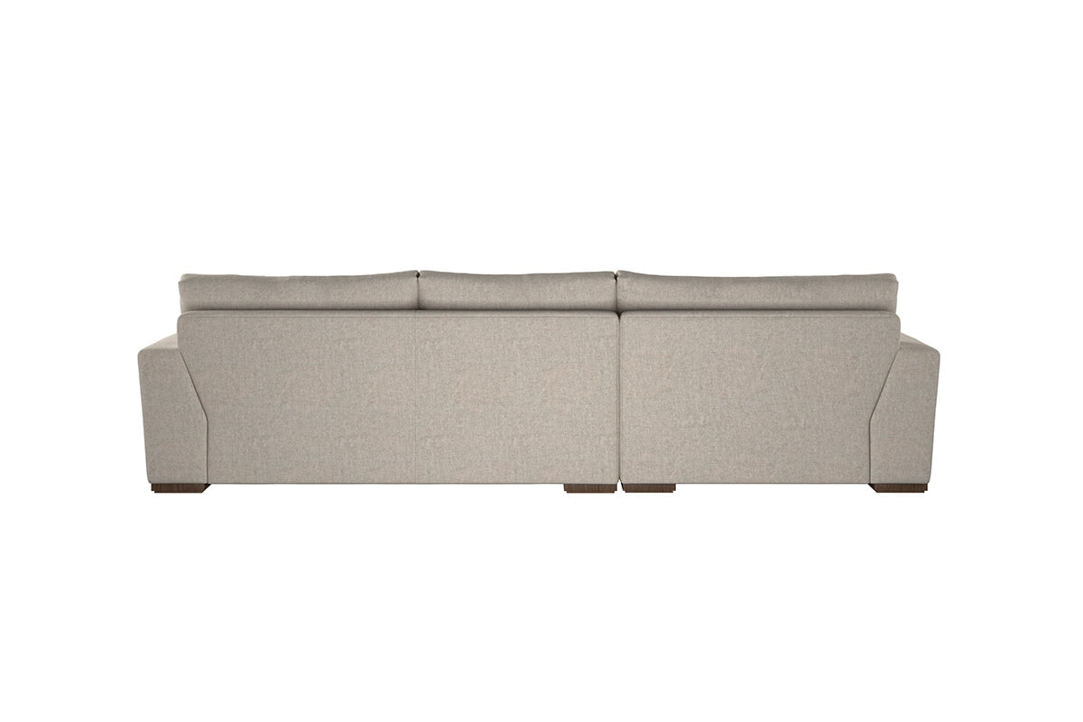 Nkuku MAKE TO ORDER Guddu Medium Left Hand Chaise Sofa - Brera Linen Jade