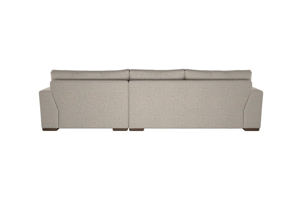 Nkuku MAKE TO ORDER Guddu Medium Right Hand Chaise Sofa - Brera Linen Charcoal