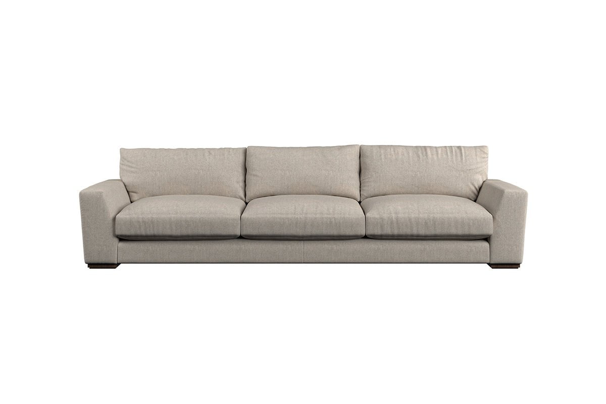 Nkuku MAKE TO ORDER Guddu Super Grand Sofa - Brera Linen Espresso