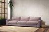 Nkuku MAKE TO ORDER Guddu Super Grand Sofa - Recycled Cotton Lavender