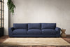 Nkuku MAKE TO ORDER Guddu Super Grand Sofa - Recycled Cotton Navy