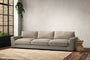 Nkuku MAKE TO ORDER Guddu Super Grand Sofa - Recycled Cotton Stone