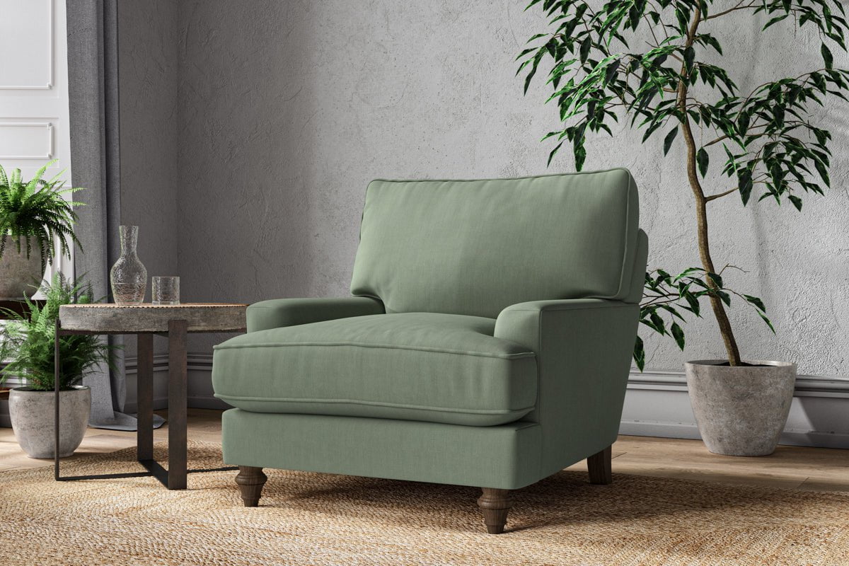 Nkuku MAKE TO ORDER Marri Armchair - Brera Linen Jade