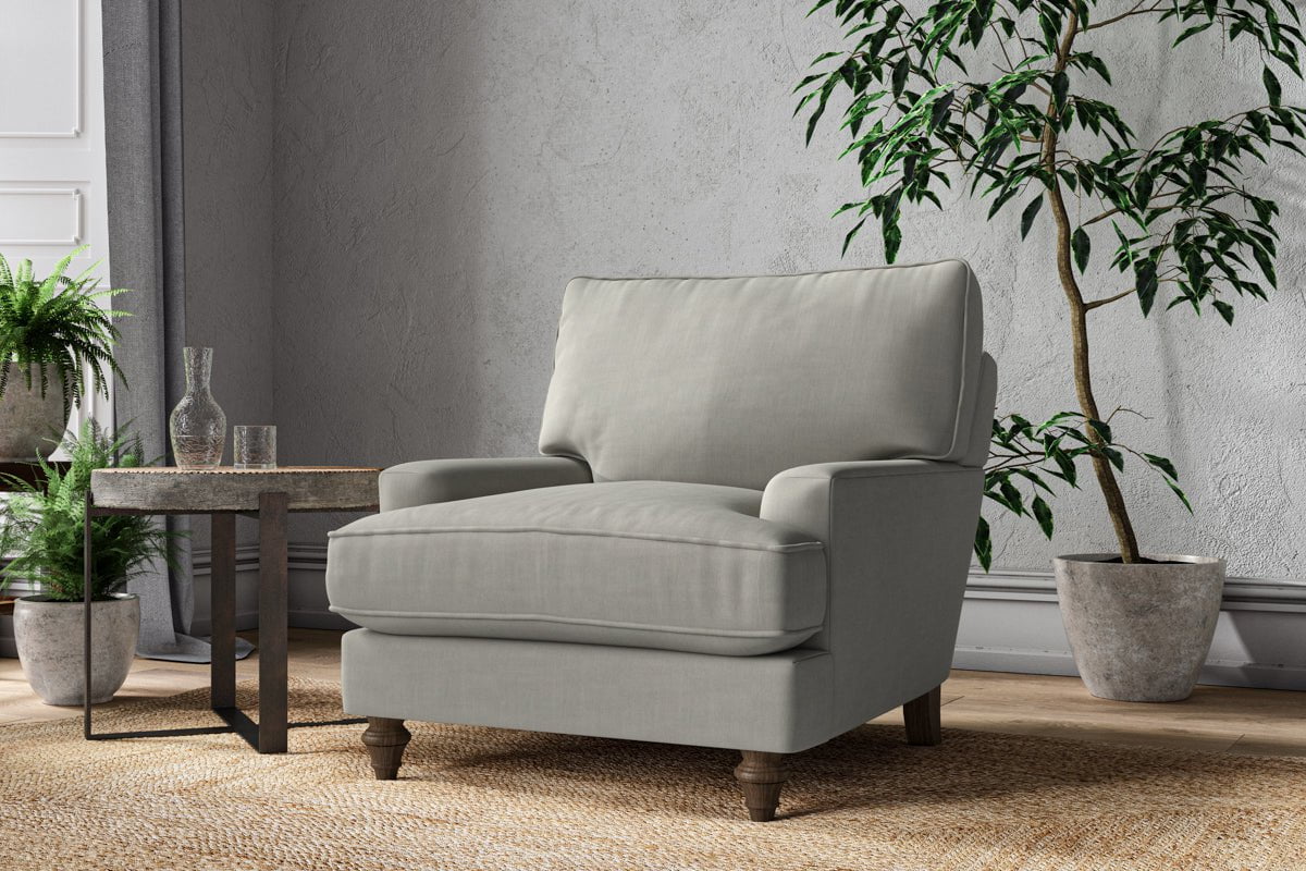 Nkuku MAKE TO ORDER Marri Armchair - Brera Linen Smoke