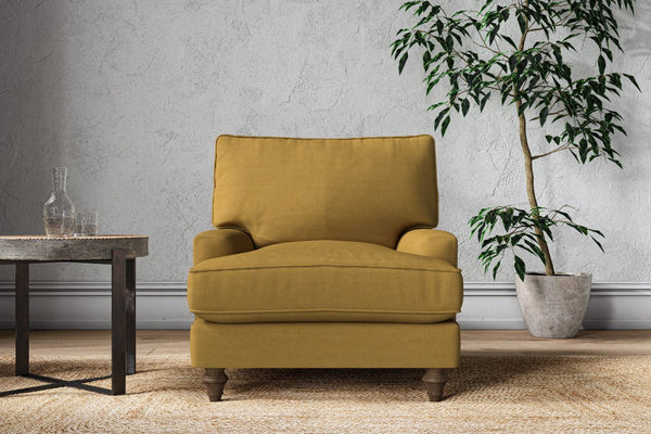 Nkuku MAKE TO ORDER Marri Armchair - Recycled Cotton Ochre