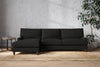 Nkuku MAKE TO ORDER Marri Grand Left Hand Chaise Sofa - Brera Linen Charcoal