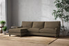 Nkuku MAKE TO ORDER Marri Grand Left Hand Chaise Sofa - Brera Linen Chesnut