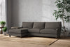 Nkuku MAKE TO ORDER Marri Grand Left Hand Chaise Sofa - Brera Linen Granite