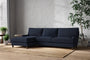 Nkuku MAKE TO ORDER Marri Grand Left Hand Chaise Sofa - Brera Linen Indigo