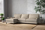 Nkuku MAKE TO ORDER Marri Grand Left Hand Chaise Sofa - Recycled Cotton Stone