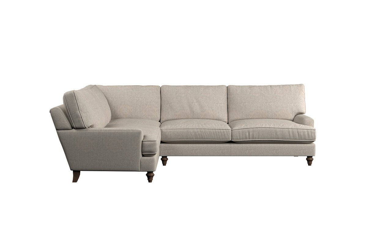 Nkuku MAKE TO ORDER Marri Grand Left Hand Corner Sofa - Brera Linen Charcoal