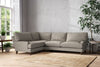 Nkuku MAKE TO ORDER Marri Grand Left Hand Corner Sofa - Recycled Cotton Flax