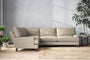 Nkuku MAKE TO ORDER Marri Grand Left Hand Corner Sofa - Recycled Cotton Stone