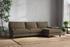 Nkuku MAKE TO ORDER Marri Grand Right Hand Chaise Sofa - Brera Linen Chesnut