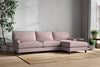 Nkuku MAKE TO ORDER Marri Grand Right Hand Chaise Sofa - Recycled Cotton Lavender