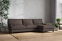 Nkuku MAKE TO ORDER Marri Grand Right Hand Chaise Sofa - Recycled Cotton Mocha