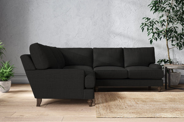 Nkuku MAKE TO ORDER Marri Large Corner Sofa - Brera Linen Charcoal