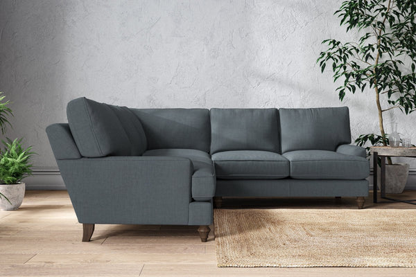 Nkuku MAKE TO ORDER Marri Large Corner Sofa - Brera Linen Dusk